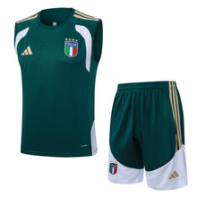 Italy 2627 Sleeveless Training Kit  Dark green